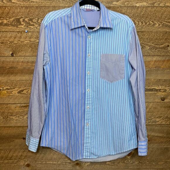 Men’s Boden 100% cotton mixed stripe button down dress shirt medium - Picture 1 of 5